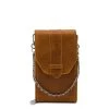 MOSZ Telefoontasje Nature Vintage Cognac Brushed Silver -Eastpak Winkel 1 vintage cognac silver