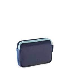Mywalit Small Leather Double Zip Purse Portemonnee Denim -Eastpak Winkel 1265 130 2