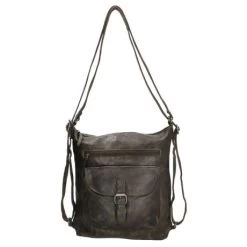 Hide & Stitches Paint Rock Schouder/ Rugtas 20075 Olijfgroen