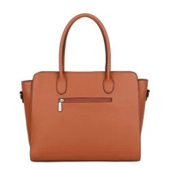 Wimona Sienna Schoudertas Laptop 15.6" Cognac -Eastpak Winkel 3080 kleur cognac achterkant