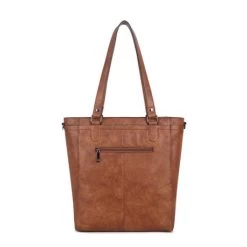 Wimona Fatma Shopper Laptop 13.3" Cognac -Eastpak Winkel 4090 kleur cognac achterkant