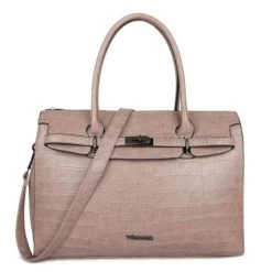 Wimona Sofia Schoudertas Croco Taupe