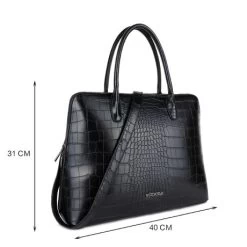 Wimona Luisa Schoudertas Croco Black -Eastpak Winkel 5004 kleur zwart met afmeting