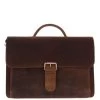 Plevier Retro Darwin Vintage Laptop Bag 2-Vaks 15.6" Brown