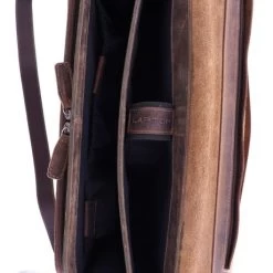 Plevier Retro Darwin Vintage Laptop Bag 2-Vaks 15.6" Brown -Eastpak Winkel 552 2 darwin zijkantbinnen1