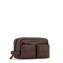 Piquadro Harper Toiletry Bag Dark Brown -Eastpak Winkel by5742ap tm dett1