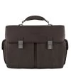 Piquadro Black Square Computer Briefcase 15.6" Dark Brown