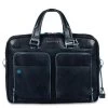 Piquadro Blue Square Portfolio Computer Briefcase 15" With IPad Night Blue -Eastpak Winkel ca2849b2 blu2 1 1