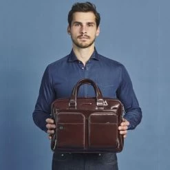 Piquadro Blue Square Portfolio Computer Briefcase 15" With IPad Black -Eastpak Winkel ca2849b2 n dett5