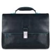 Piquadro Blue Square Expandable Computer Portfolio Briefcase 15" Night Blue