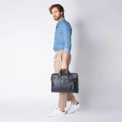 Piquadro Urban Laptop Briefcase 15.6'' Black/Grey -Eastpak Winkel ca3339ub00 grn dett9