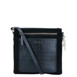 LouLou Essentiels Classy Croc Gold Crossbody Black