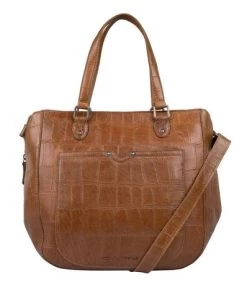 Cowboysbag Big Croco Handbag Midvale Fawn