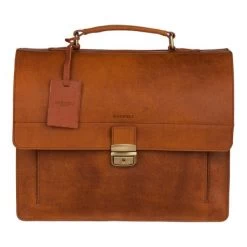 Burkely Vintage Scott Briefcase Cognac