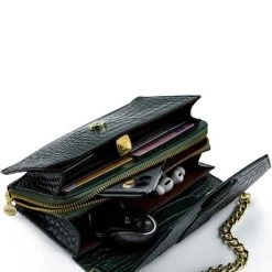 MOSZ Krisbag Telefoontasje Croco Dark Green -Eastpak Winkel krisbag croco dark green binnenkant