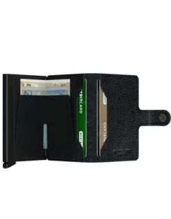 Secrid Mini Wallet Portemonnee Veg Black / Black -Eastpak Winkel miniwallet vegetable tanned black black 2