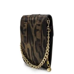 MOSZ Telefoontasje Leopard Gold Shiny Light Gold -Eastpak Winkel panter achterkant