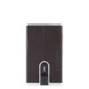 Piquadro Black Square Creditcard Case With Sliding System Dark Brown -Eastpak Winkel pp4825b3r tm 1