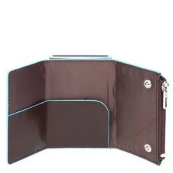 Piquadro Blue Square Compact Wallet Mahogany -Eastpak Winkel pp5585b2r mo dett1