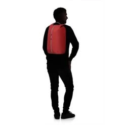 Samsonite Securipak Laptop Backpack 15.6" Garnet Red -Eastpak Winkel prod col 128822 1361 with silhouette