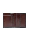 Piquadro Blue Square Vertical Wallet 10 Cards With Coin Case Mahogany -Eastpak Winkel pu1740b2 mo 1 1