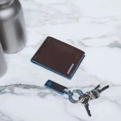 Piquadro Blue Square Men's Wallet With Coin Pocket Night Blue -Eastpak Winkel pu257b2r n dett4 1