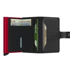 Secrid Mini Wallet Portemonnee Cubic Black-Red -Eastpak Winkel secrid miniwallet cubic black red open
