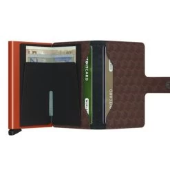 Secrid Mini Wallet Portemonnee Optical Brown-Orange -Eastpak Winkel secrid miniwallet optical brown orange open