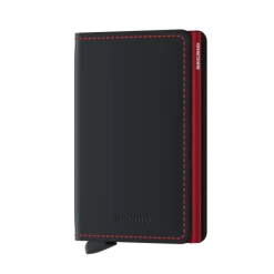 Secrid Slim Wallet Portemonnee Matte Black / Red