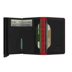 Secrid Slim Wallet Portemonnee Fuel Black-Red -Eastpak Winkel secrid slimwallet fuel black red open