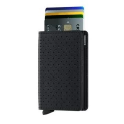 Secrid Slim Wallet Portemonnee Perforated Black -Eastpak Winkel spf black 1 front cards