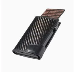 Tony Perotti Furbo Leren Pasjeshouder Met Kleingeldvak Carbon Zwart -Eastpak Winkel tc 3700 zw f3