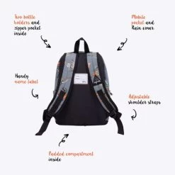 Little Legends Kinderrugzak Large Dino Boxing -Eastpak Winkel usp dino boxing achterkant